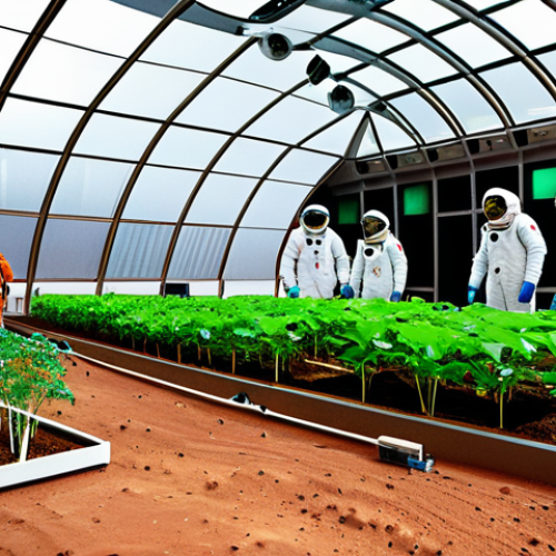 **Theme: Resource Allocation & Ethics**
    "A diverse team of fully clothed astronauts and scientists collaborating in a bright, high-tech biodome on Mars. They are analyzing data and tending to plants, showcasing sustainable resource management. The scene emphasizes collaboration and problem-solving. Safe for work, appropriate content, professional, perfect anatomy, natural proportions, family-friendly."